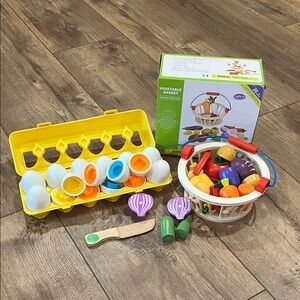 Set of 2 Montessori Toys - Food Matching
